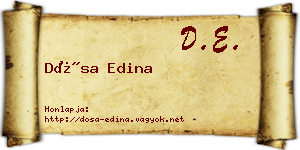 Dósa Edina névjegykártya